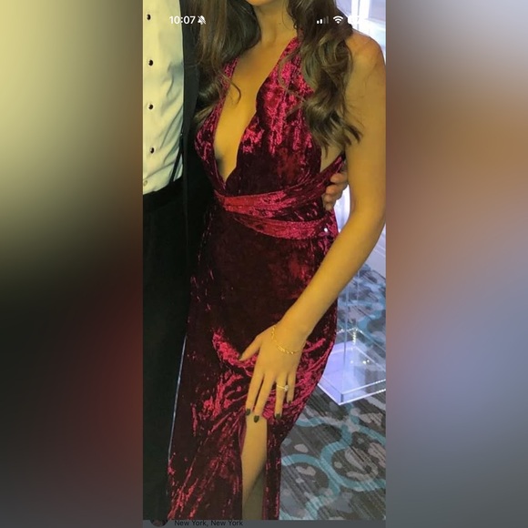 Lulu’s Dreams of Sheen Burgundy Velvet Convertible Maxi Dress, Small - Picture 8 of 8